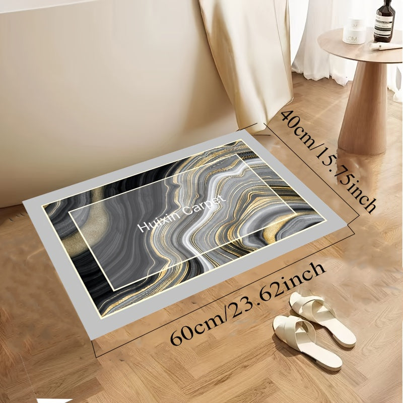 Set of 3 Non-Slip Diatomaceous Earth Bathroom Floor Mats Quick-Drying Soft for Shower Tub Door Outdoor