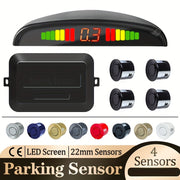 Kit de sensores de estacionamiento con 4 sondas, detección ultrasónica, indicadores LED, universal, fácil de instalar