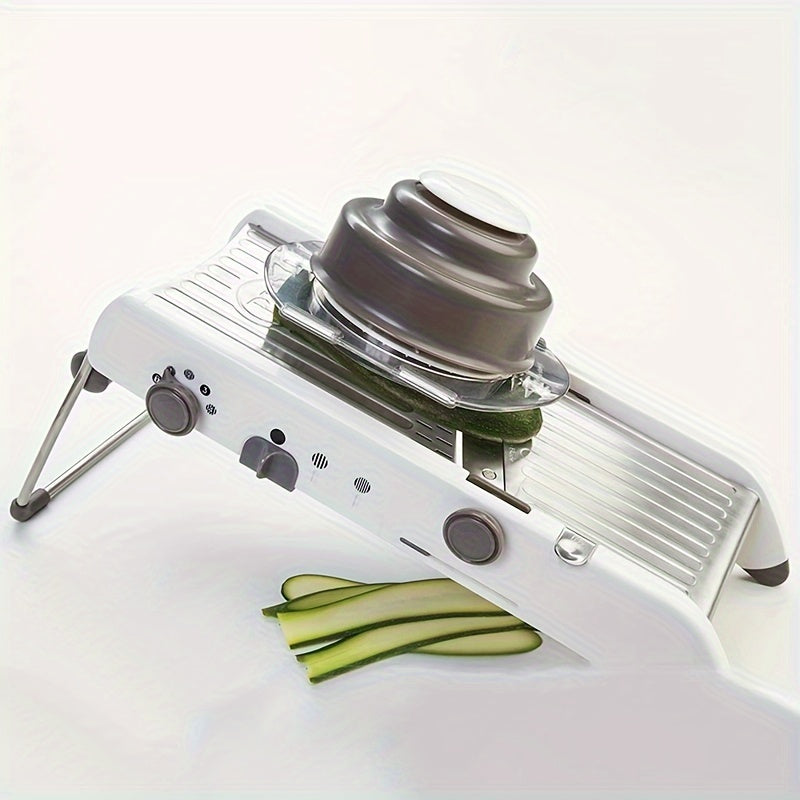 Premium Stainless Steel Vegetable Chopper 1pc Manual Food Processor with Curved Blades