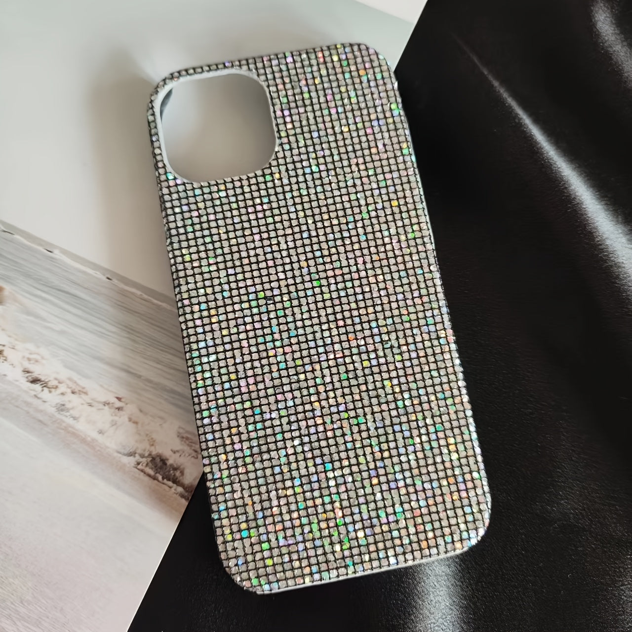 Black Glitter Anti-Drop Phone Case for iPhone Models 7-15