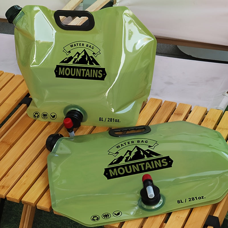 7.99L Collapsible Water Container with Spigot for Camping Hiking Travel and All-Terrain Vehicles