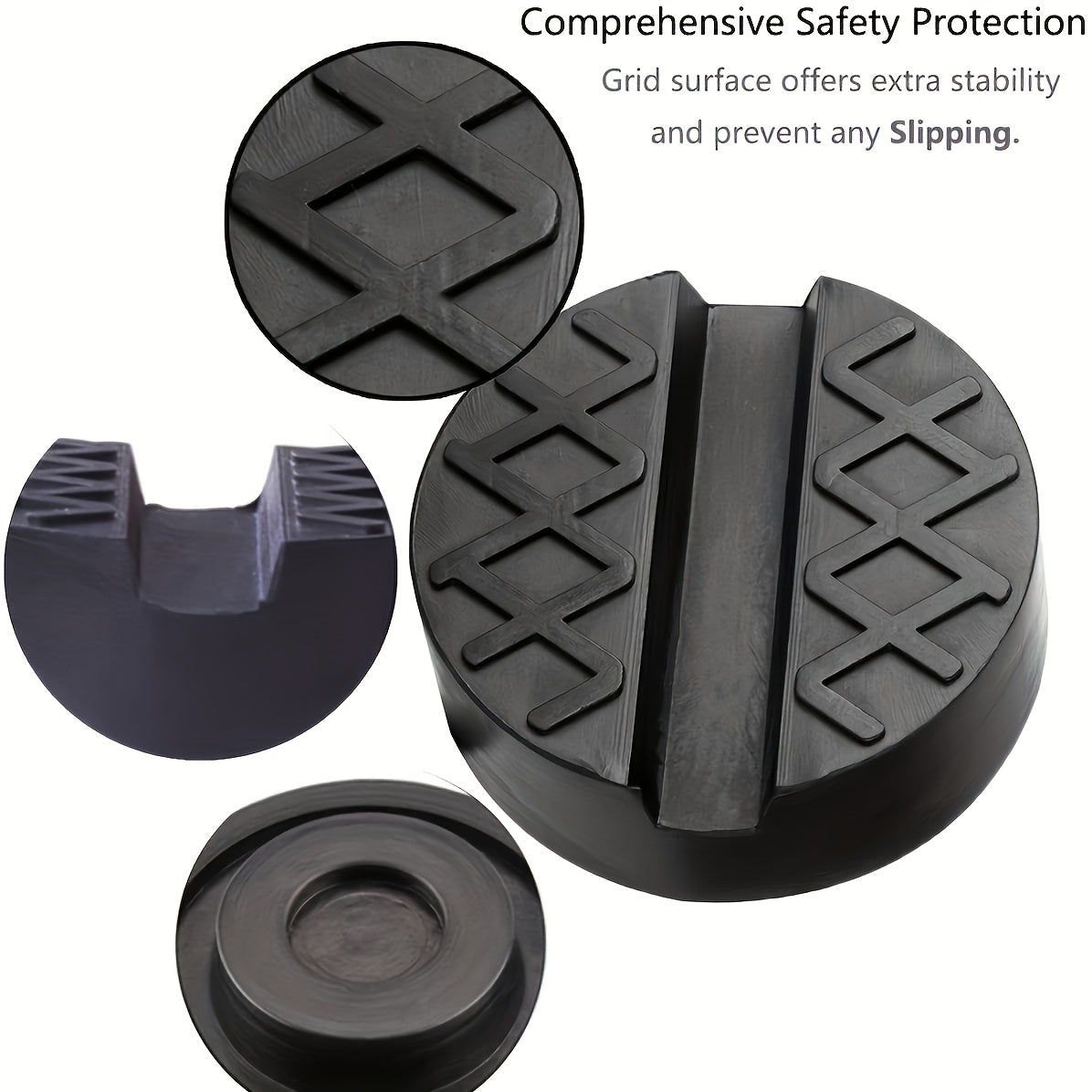 Universal Car Floor Slotted Rubber Jack Pad Frame Protector Adapter