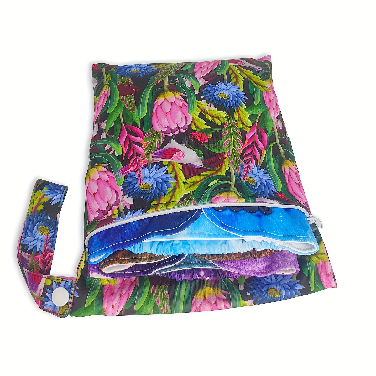 Waterproof Wet Bags for Diapers and Essentials 3-Pack Reusable Zipper Storage Pouches for Travel and Activities