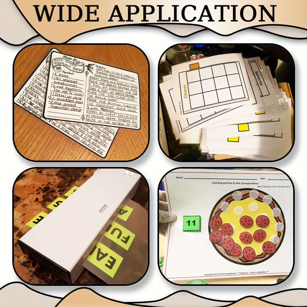 50pcs A4 Laminating Pouches Clear Office Document Protectors