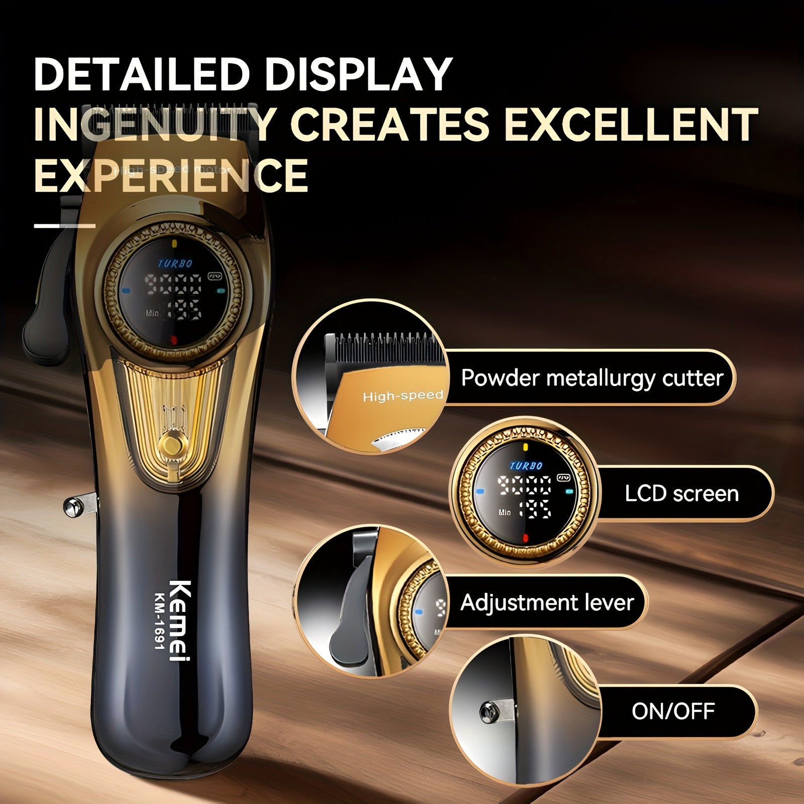 Электрическая машинка для стрижки волос для мужчин с бесщеточным двигателем