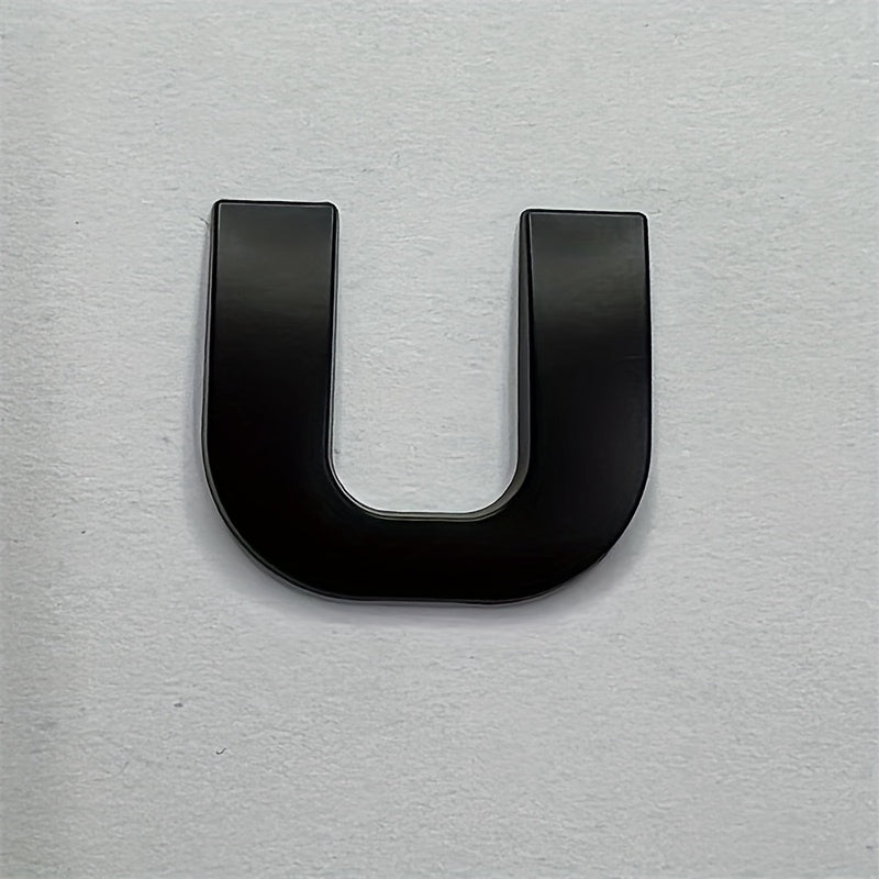 Металлические наклейки с буквами из цинкового сплава, автомобильные наклейки, черные номера, наклейки с именами