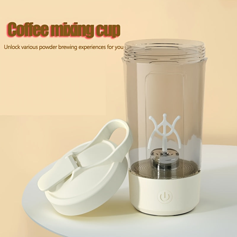 Portable Electric Mixing Cup Cordless Blender and Milk Frother for Smoothies