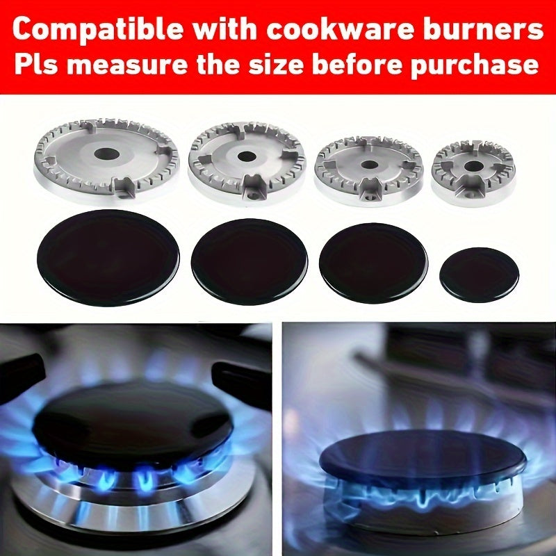 4-Pack Aluminum Alloy Gas Stove Knob Covers and Burner Caps Set for Gas Ranges