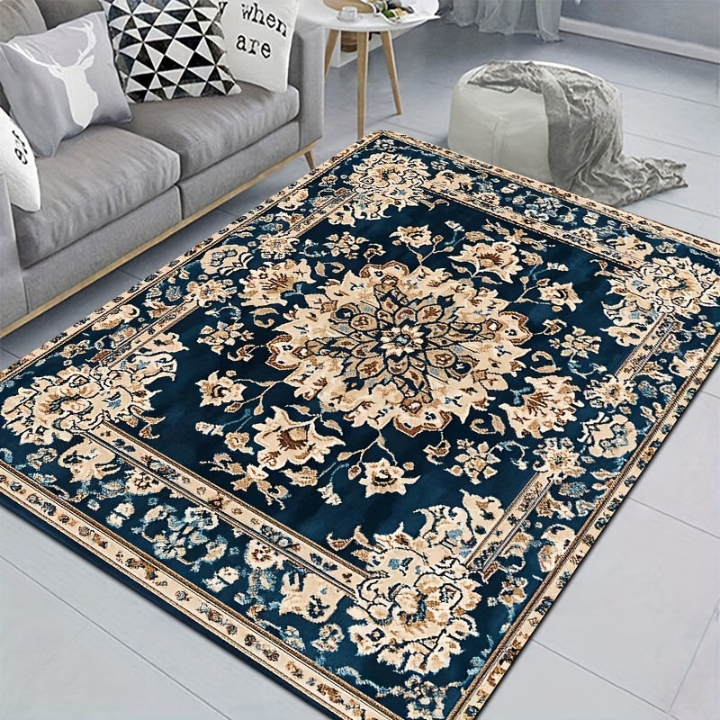 Bohemian Style Accent Rug 8mm Polyester Non-Slip Kitchen Living Room Indoor