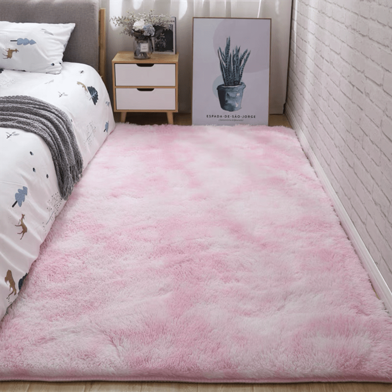 Fluffy Shag Area Rug for Bedroom Non-Slip Tie-Dye Pattern 31.5x62.99 Inches