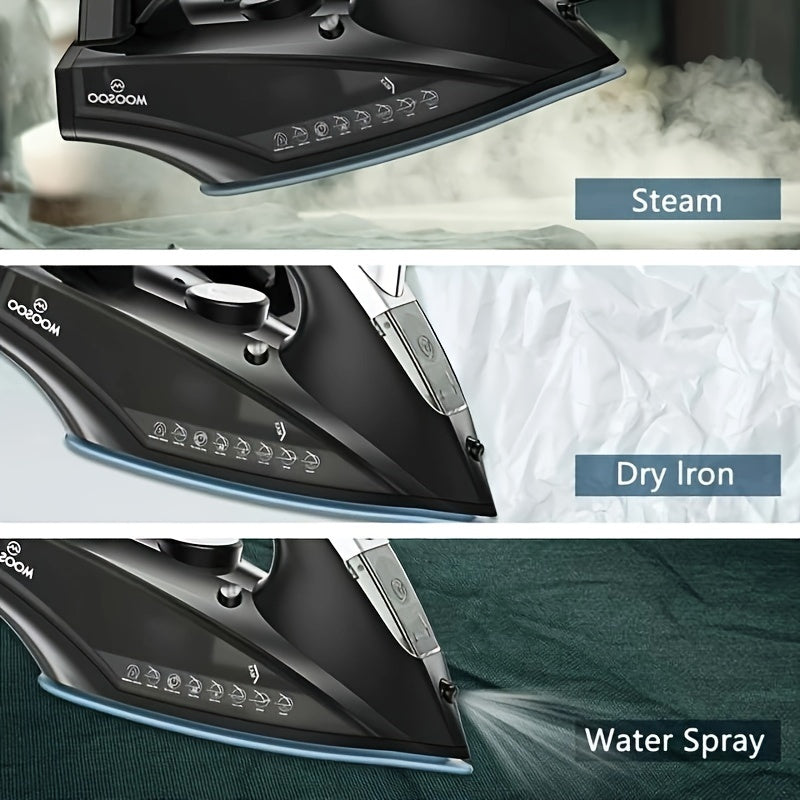 1800W Steam Iron with Ceramic Soleplate, Quick Heat, Auto-Off Safety, Adjustable Temperature