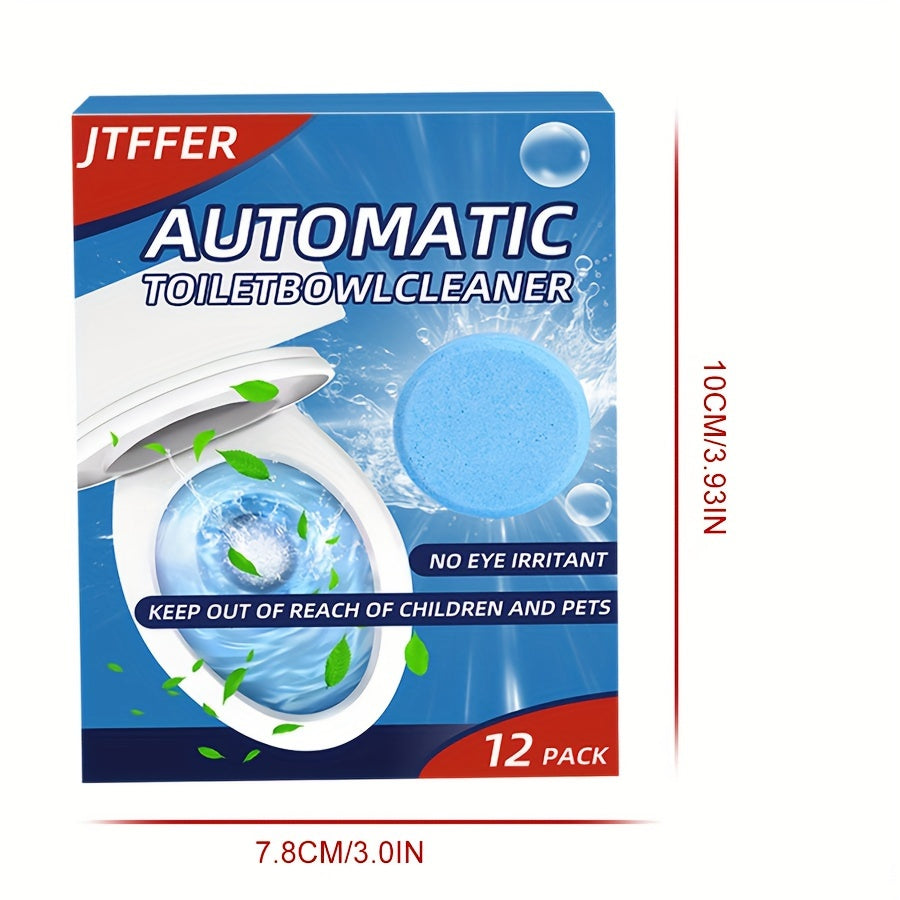 Avtomatik hojatxona idishlarini tozalash uchun tabletkalar, 12 ta paket, gazlangan, kislotalarni olib tashlash va hidni yo'q qilish