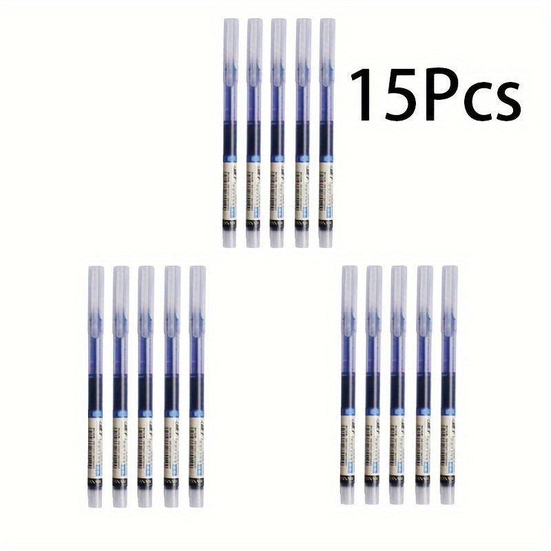 10 Pack Blue Gel Pens Extra Fine Tip Liquid and Gel Ink for School Office Stationery