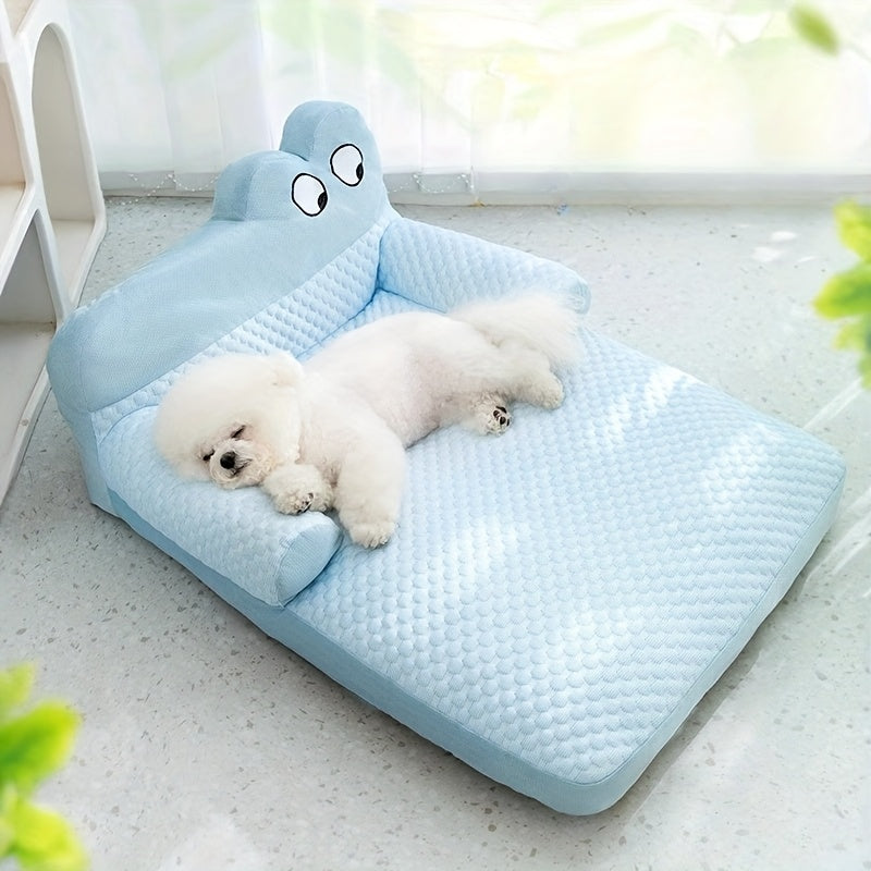 Pet Sofa Bed for Small to Large Dogs Polyester Cartoon Style Comfortable Pet Bed