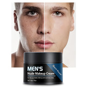 Crema de maquillaje nude para hombres 50g, corrector de cobertura total, control de grasa, minimizador de poros, hidratante