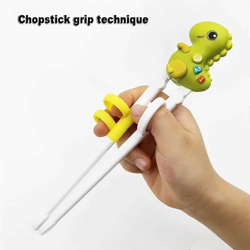Dinosaur-Shaped Reusable Training Chopsticks for Beginners Ages 3+ in Multiple Colors