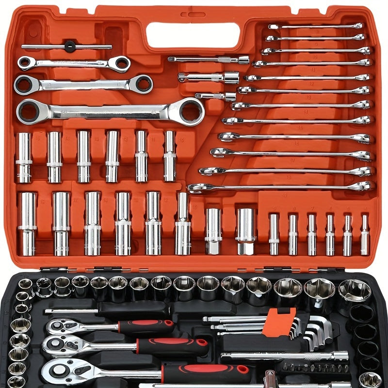 High Carbon Steel Auto Repair Tool Kit 6pcs Portable Ratchet Wrench Set