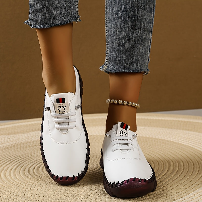 Women's Lace-Up Sneakers Breathable Soft Sole Casual Shoes Multi-Color