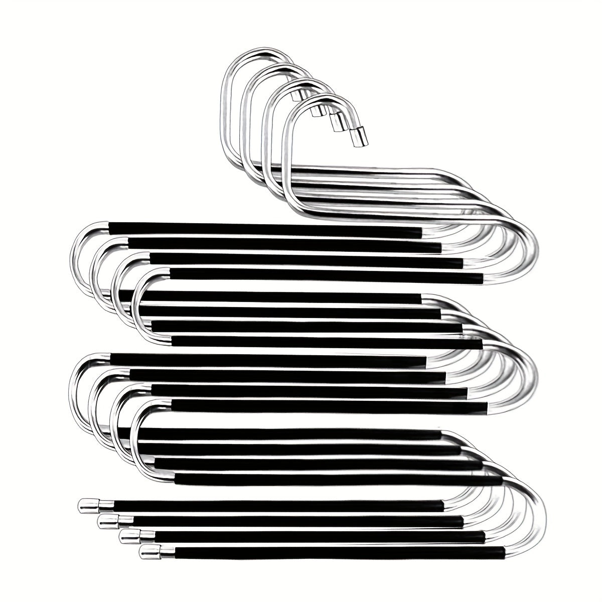 5-Layer Stainless Steel Non-Slip Pants Hanger Set for Home 36.98cm