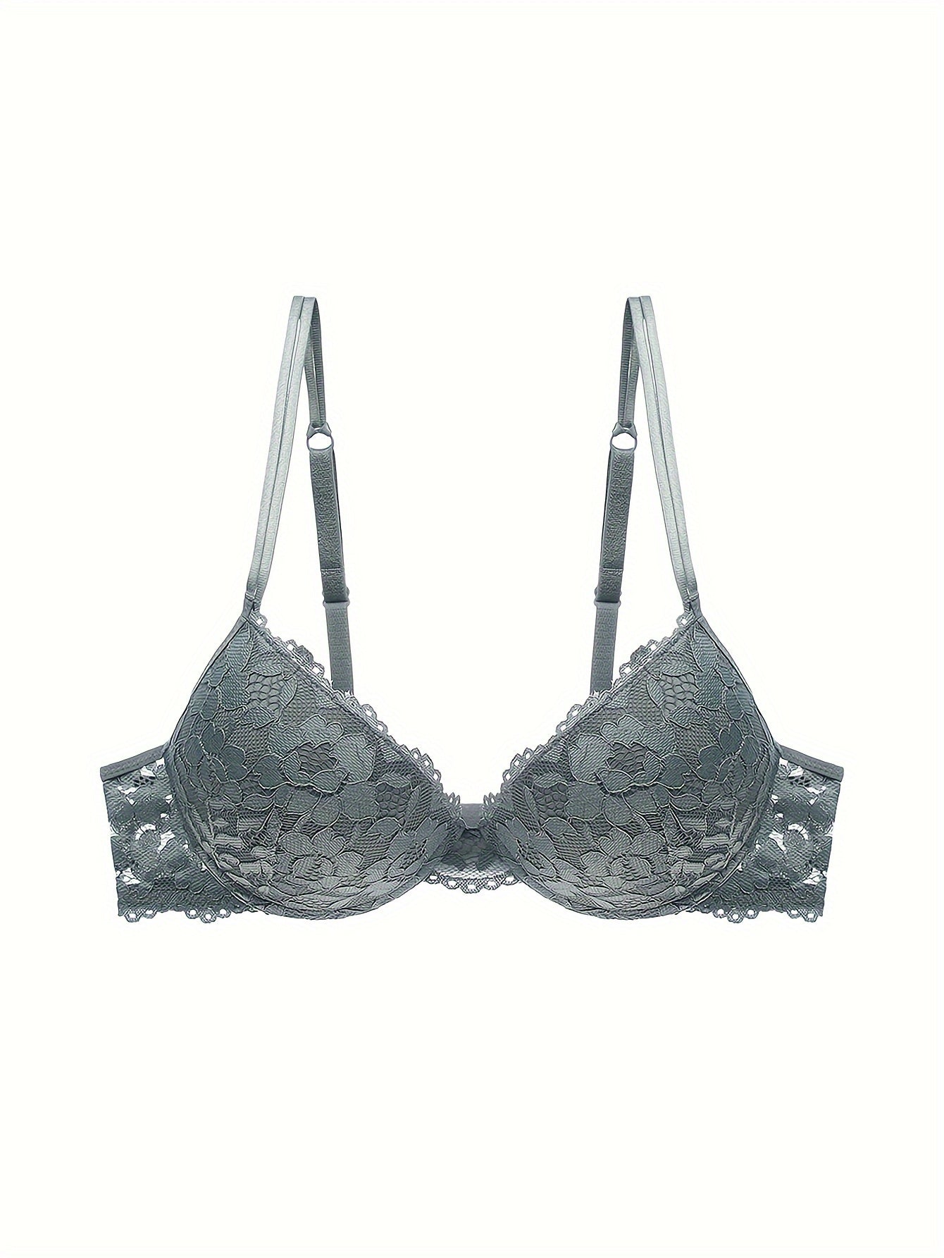 Women's Floral Lace Push-Up Bras Breathable Lingerie Set