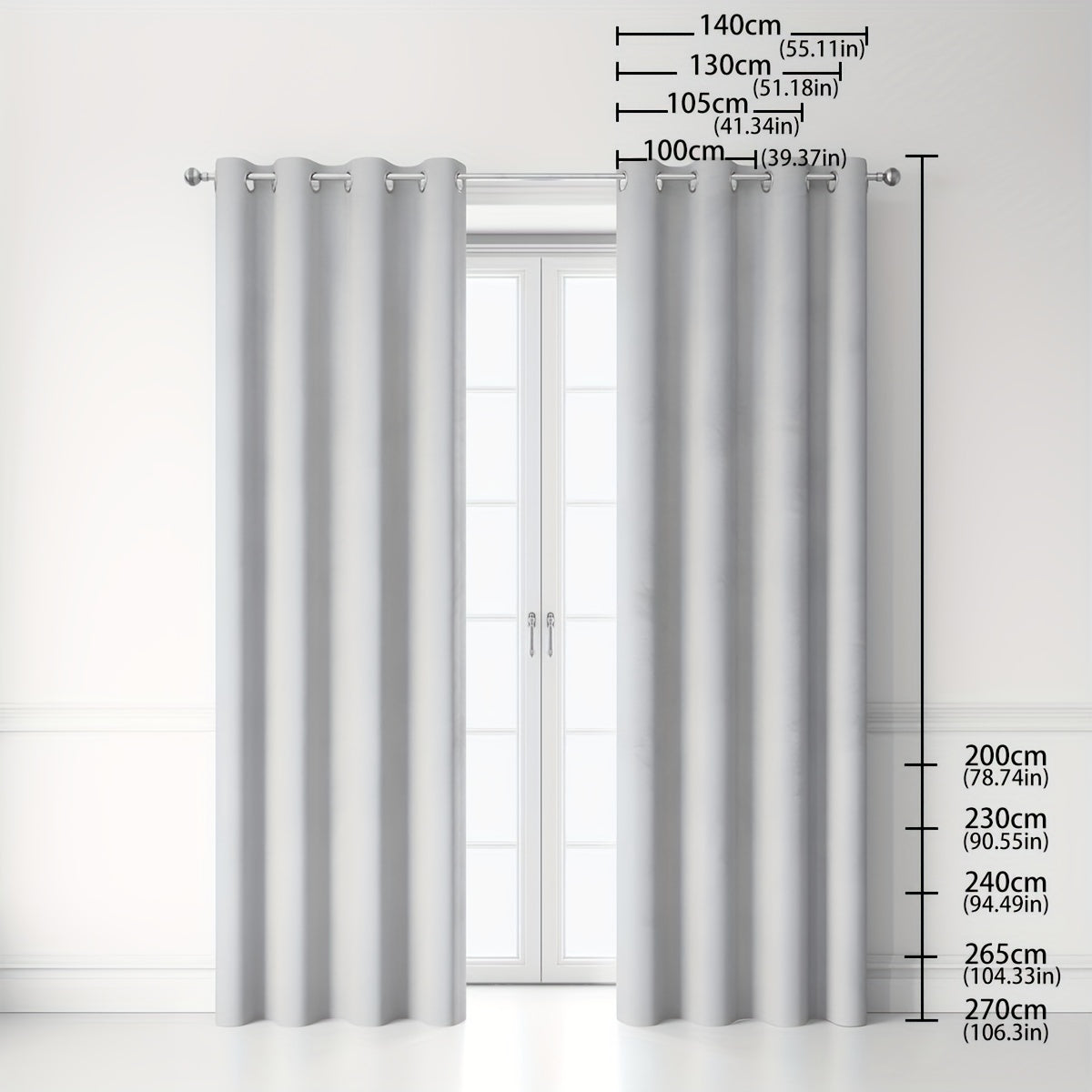 Gradient Sheer Curtain and Printed Rod Pocket Window Treatment Set for Living Rooms