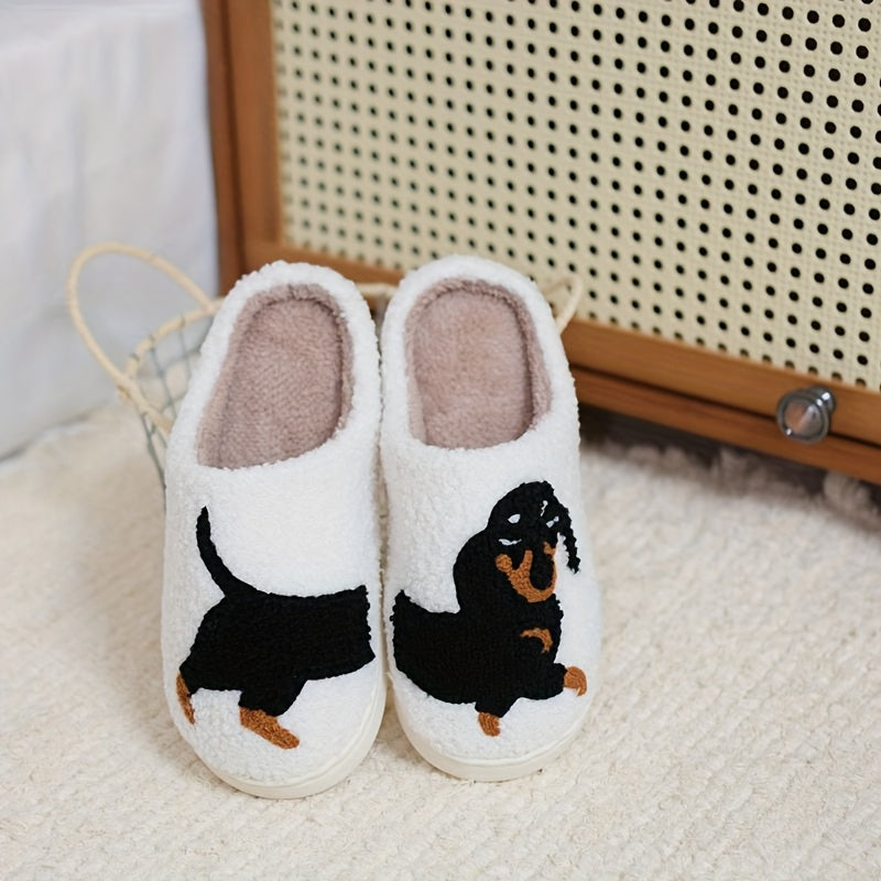 Uniseks peluş badjarli badjarli itchali uy ichkari qavat issiqlik izolyatsiyasi qattiq yopishqoqsiz