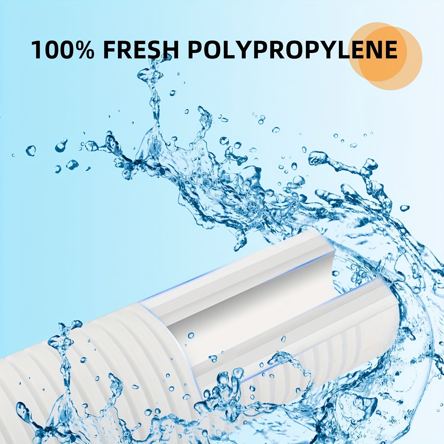 Set of Four 25.4x6.35cm Water Filter Cartridges with 5 Micron Sediment for Whole House Filtration