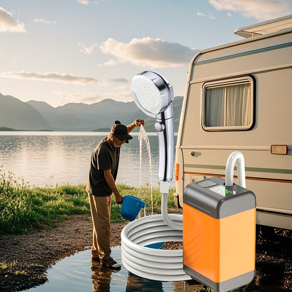 Outdoor Electric Shower Head Portable Rain Shower for RV and Rural Use