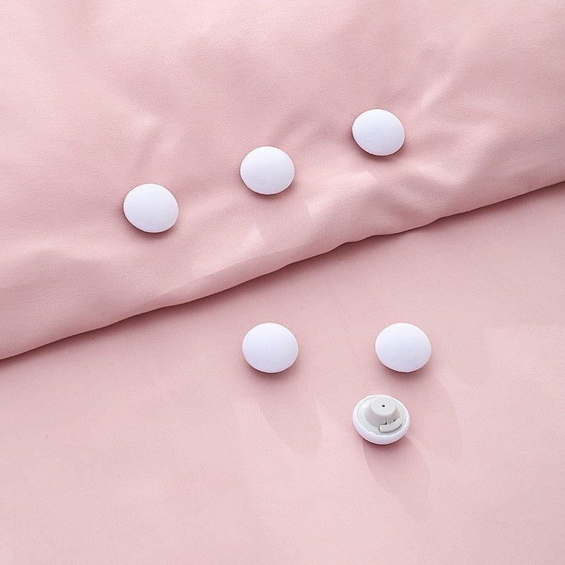 Set of 6 Pink Mushroom Bed Sheet Fasteners No-Pin One-Click Release Secure Sleep
