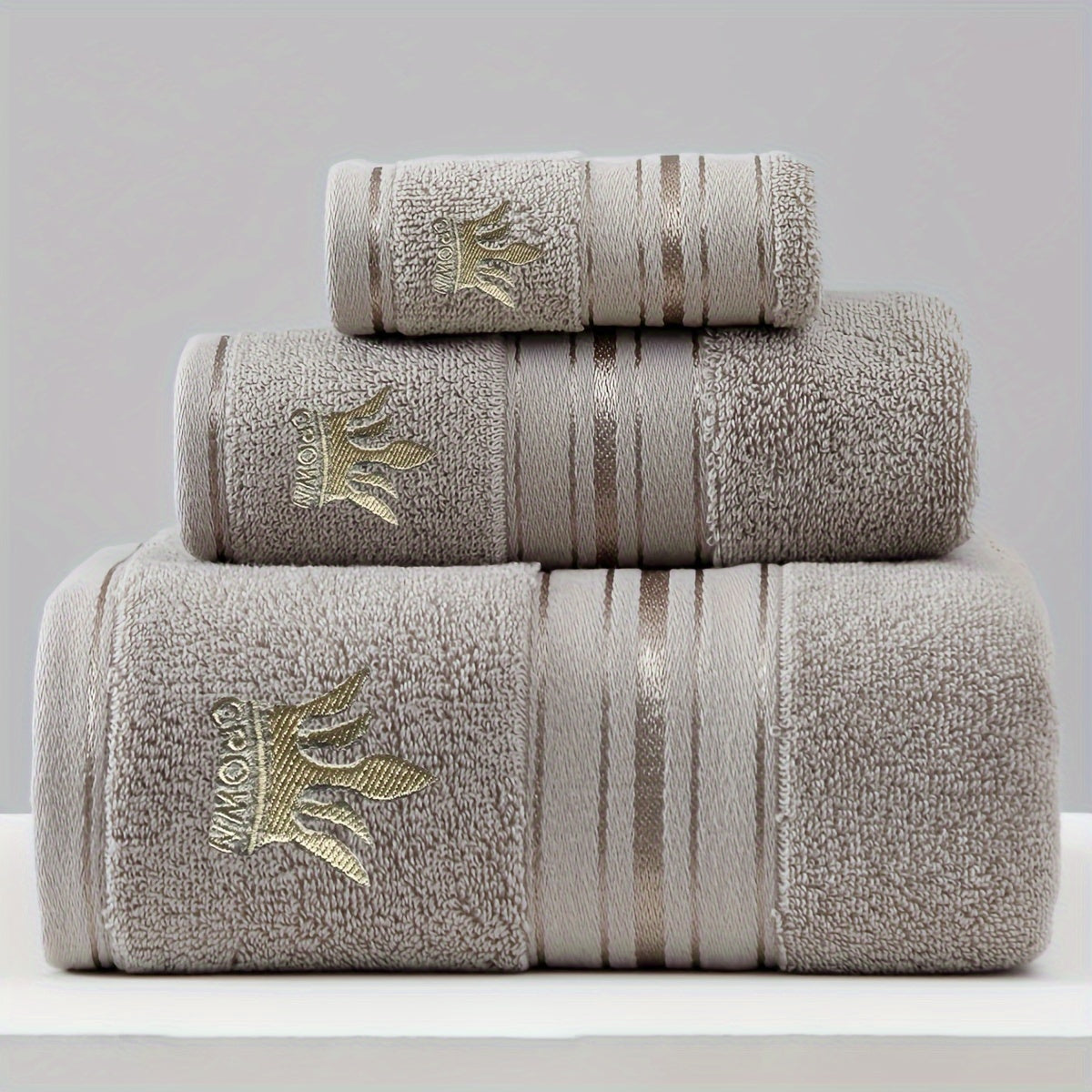 Velvet Towel Set 3-Piece Bath Hand Square for Hotel Home Spa