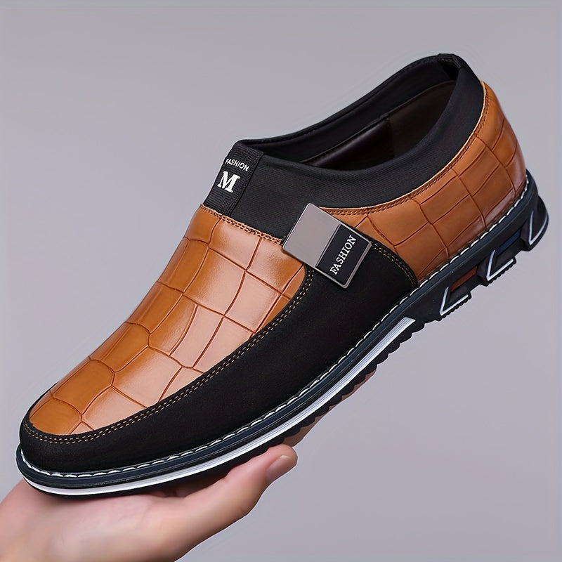 Men's Casual Slip-On Shoes Synthetic Microfiber Leather Rubber Sole Low Top Fall Spring