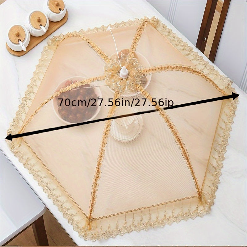 Foldable Food Cover for Indoor Outdoor Use, Fly-Proof, Reusable, Food Protection