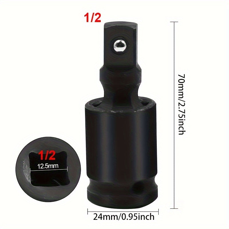 360° Swivel Joint Socket Adapter 1/2 Inch Impact Wobble Extension for Electric Wrench