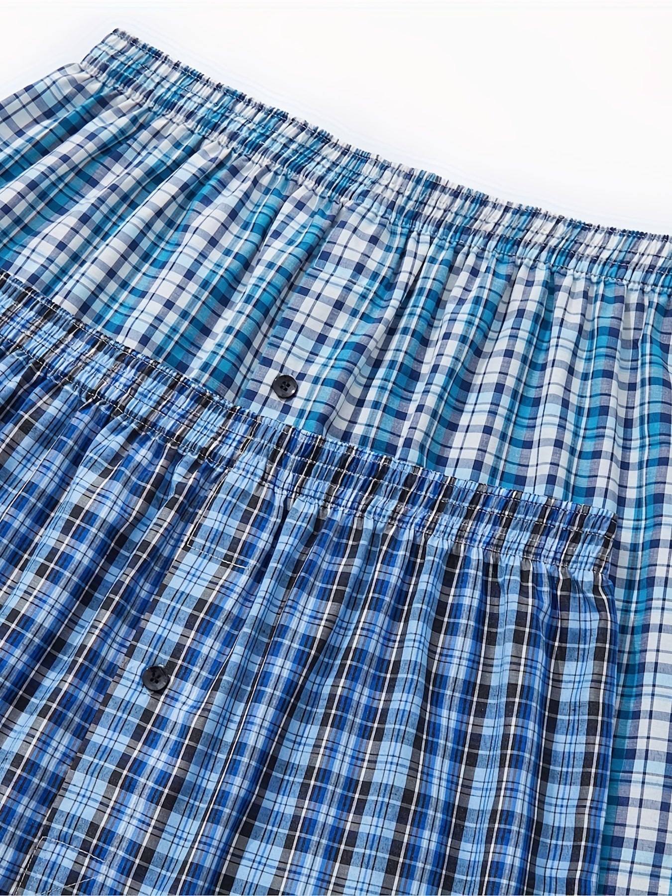 Men's Woven Boxer Shorts 6-10 Pack Cotton Blend Stripes Elastic Waistband