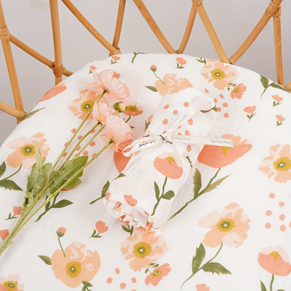 Muslin Swaddle Blanket for Newborns Soft Baby Wrap 47x47 Inches