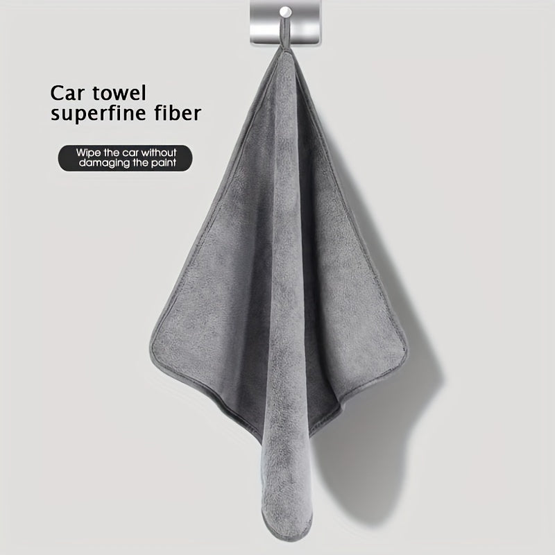 Микрофибровое автомобильное полотенце двухстороннее, впитывающее воду, износостойкая моющая ткань