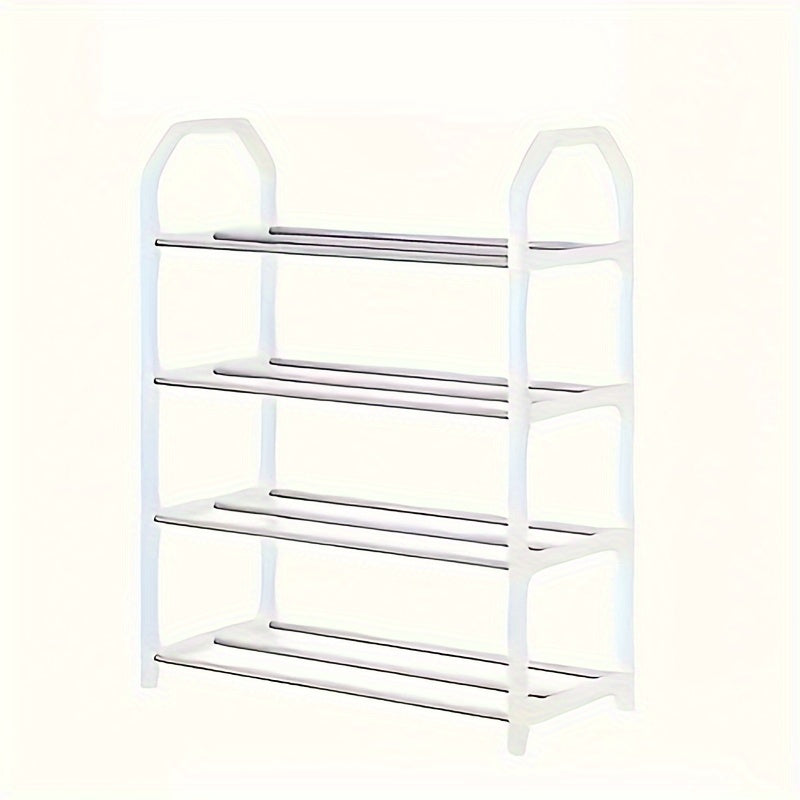 4-Tier Stainless Steel Shoe Rack Standalone Organizer for Entryway Hallway