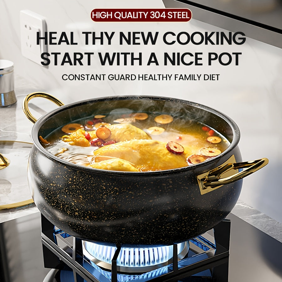 12-Piece Stainless Steel Cookware Set with Non-Stick Coating and Silicone Utensils