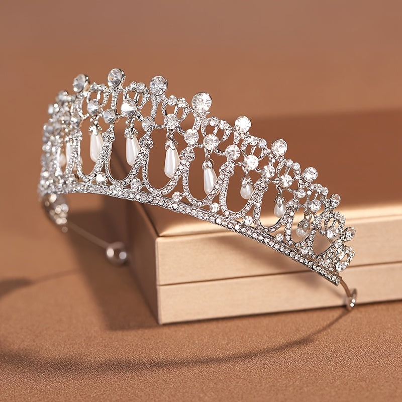 Elegant Silver Tiara Crown for Weddings and Parties Bridal Hair Accessories