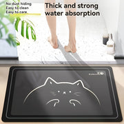 Soft Absorbent Cat Bath Mat Non-Slip Fast Drying Machine Washable Polyester