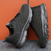 Women Breathable Mesh Running Shoes Black Lightweight Athletic Sneakers