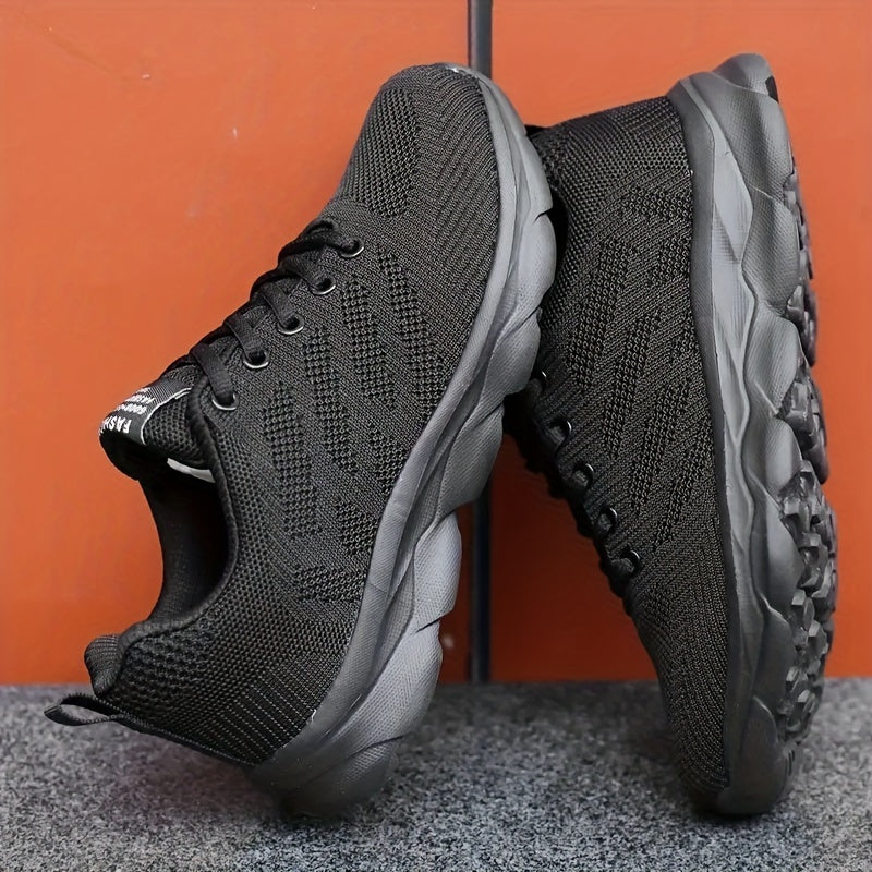 Women Breathable Mesh Running Shoes Black Lightweight Athletic Sneakers