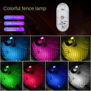 Luz de ambiente de interior de coche con sensor táctil, lámpara multicolor recargable