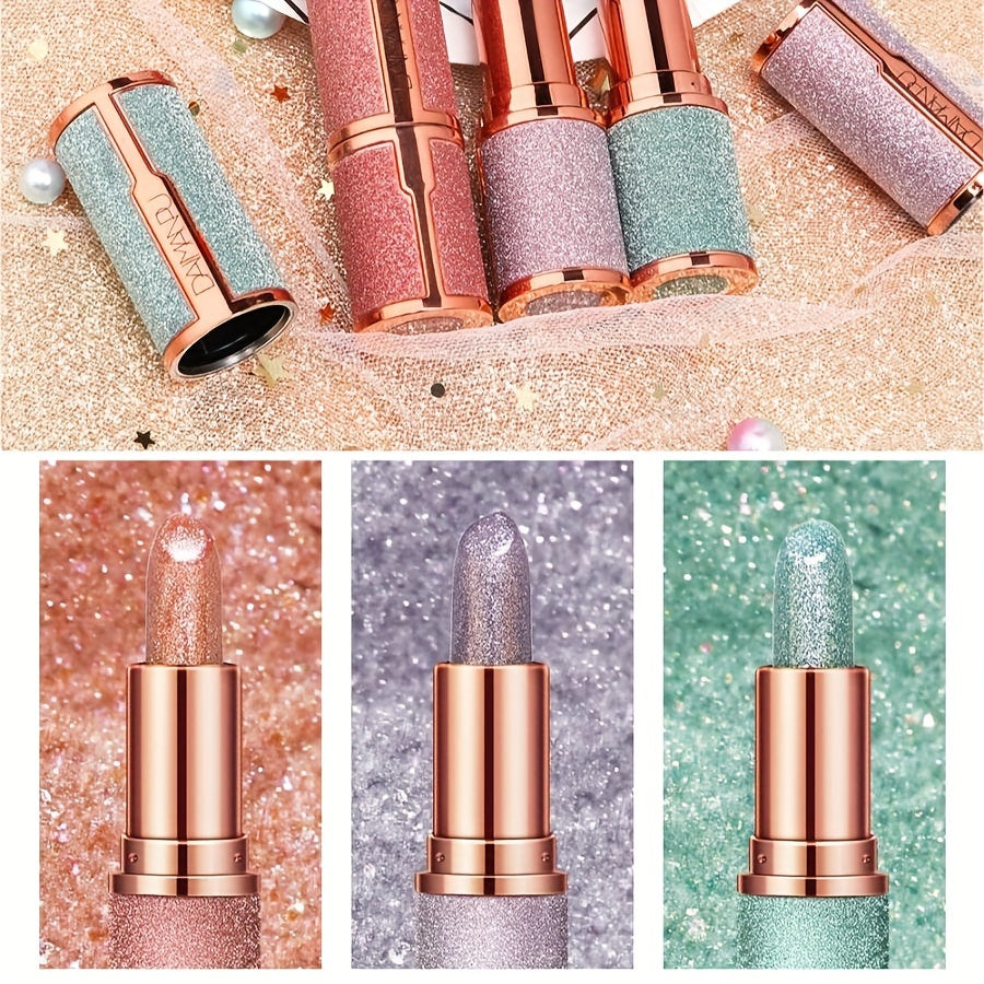 Women's Glitter Lip Gloss Waterproof Lip Tint for Soft Shiny Lips