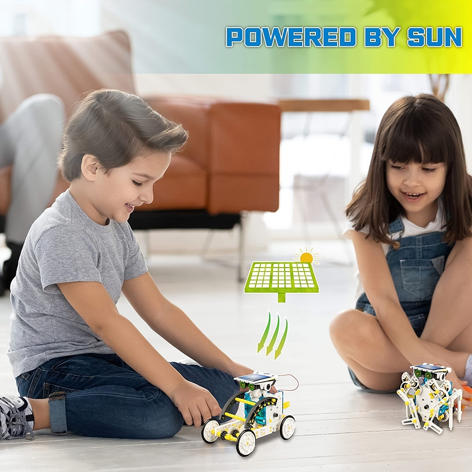 13-in-1 Solar and Battery Powered STEM Robot Building Kit for Kids 8-12 Durable ABS