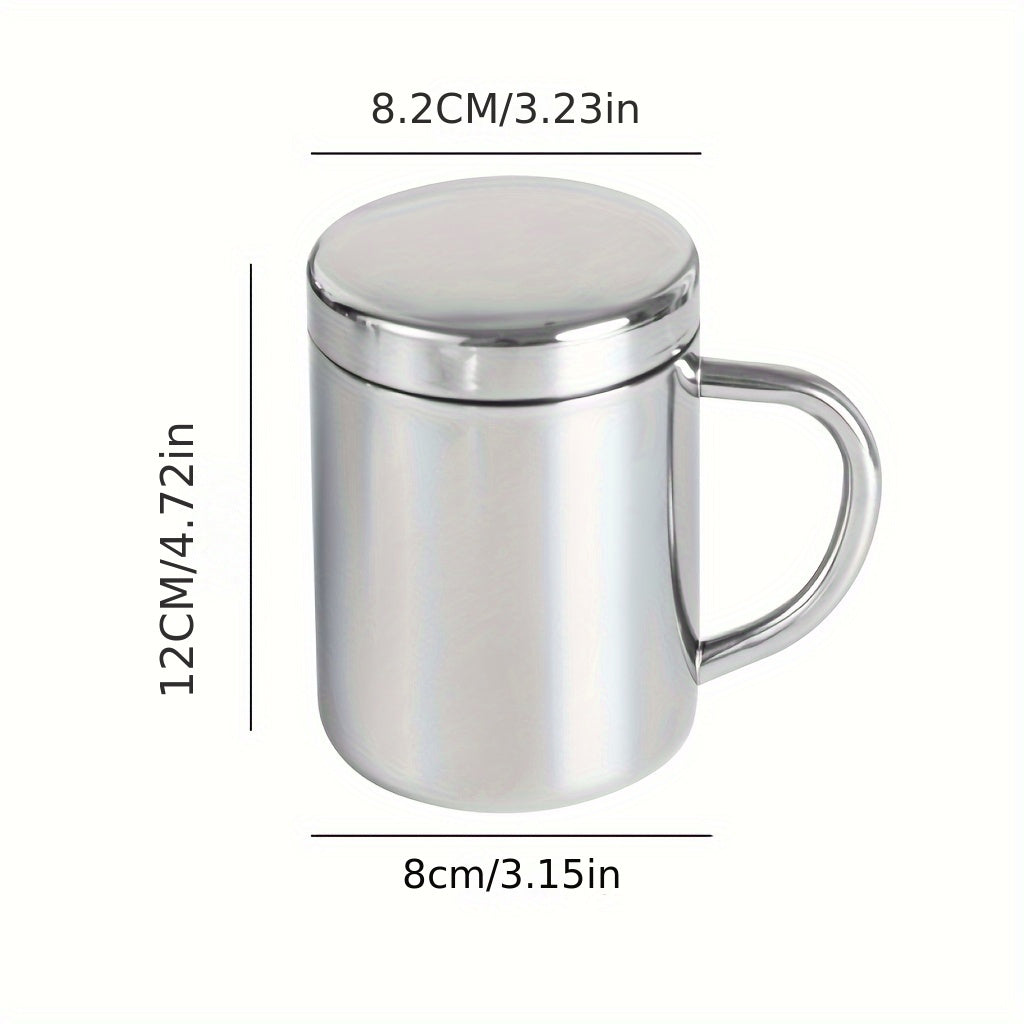 Stainless Steel Coffee Mug with Lid Double Wall Insulation Drinkware Gift