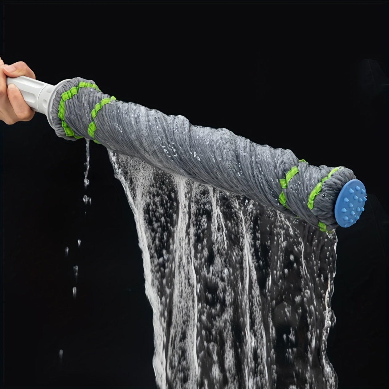 Umumiy Spin Mop uchun qalinlashtirilgan Polyester Mop o'rnini bosuvchi bosh - Yuqori singdirish, teleskopik tutqich kiritilmagan, ideal tozalash vositalari aksessuari