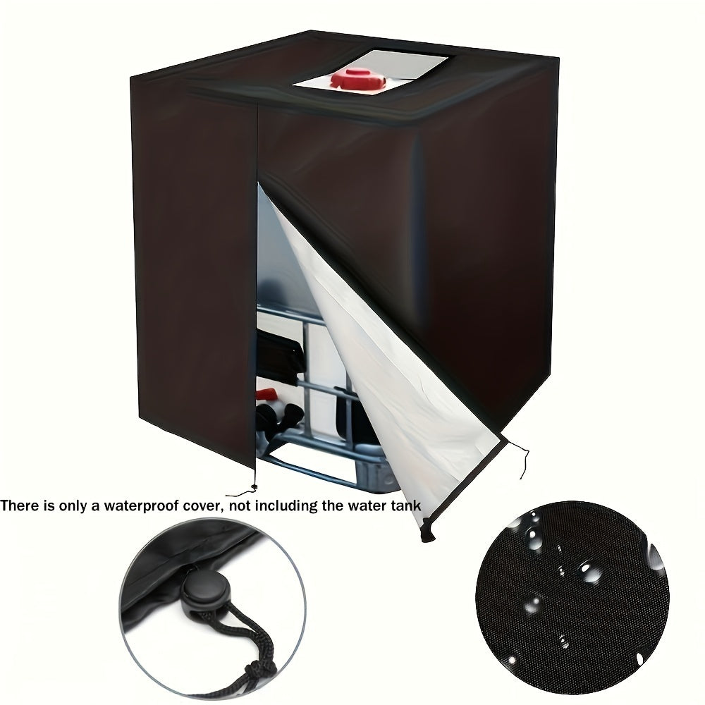 210D Oxford Водонепроницаемая крышка контейнера для 1000L IBC, черная, с молнией, для улицы