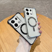 Funda de teléfono con película de lente magnética TPU transparente para Xiaomi Redmi Note 12 13 14 Pro Plus 4G 5G