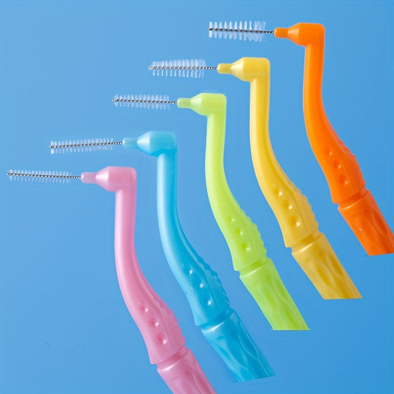 10 dona L-shaklidagi interdental tish cho'tkasi bo'shliq va ortodontik qurilmalarga mos